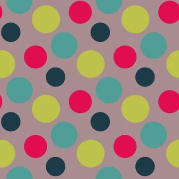 Vector Pattern with green ,grey polka dots 库存插图