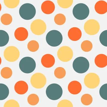 Vector Pattern with green ,grey polka dots Stock Illustration