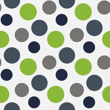 Vector Pattern with green ,grey polka dots Vector seamless Pattern with gr... Stock Photos