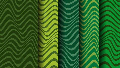 Vector pattern with green stripes. Stock Illustration