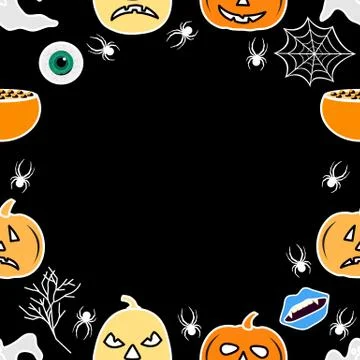 Vector pattern Halloween Empty space for text 스톡 일러스트