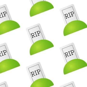 Vector pattern with halloween graves in flat style Stock Illustration