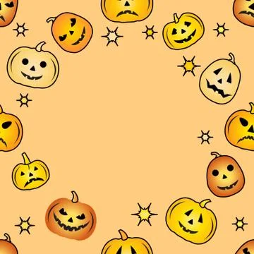 Vector pattern Halloween pumpkin Jack O'Lantern Stock Illustration