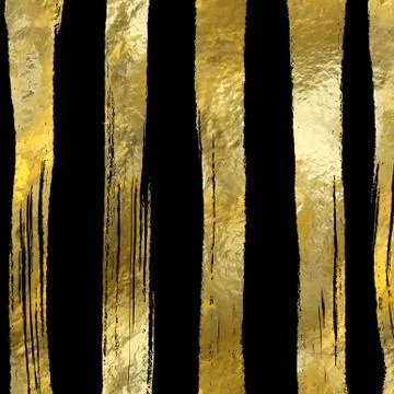 Vector pattern hand-drawn line in golden color Stock Illustration