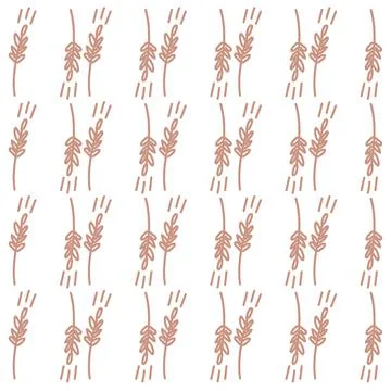 A vector pattern of hand-drawn spikelets. Bread 스톡 일러스트