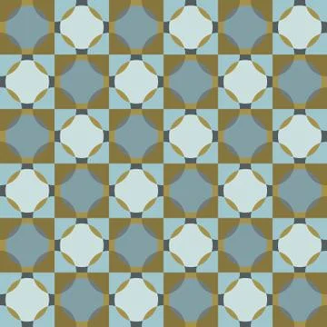 Vector pattern. Hand drawn square geometric mosaic grid. Modern all over print Illustrazione stock