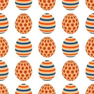 Vector Pattern Happy Easter egg Festive Holiday Illustrazione stock