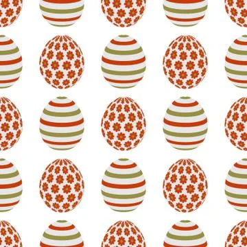 Vector Pattern Happy Easter egg Festive Holiday Stock Illustration