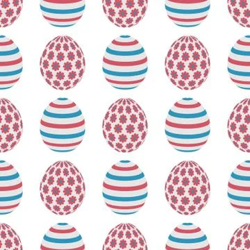 Vector Pattern Happy Easter egg Festive Holiday イラスト素材
