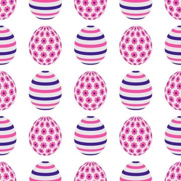 Vector Pattern Happy Easter egg Festive Holiday Stockillustratie