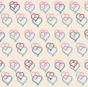Vector pattern with hearts Stock-Illustration
