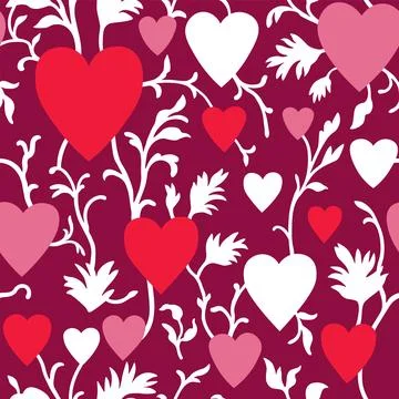 Vector pattern with hearts. Pattern for Valentine's Day. Heart pattern with.. Stock Illustration
