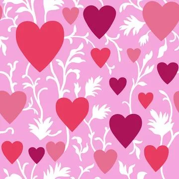 Vector pattern with hearts. Pattern for Valentine's Day. Heart pattern with.. Stock Illustration