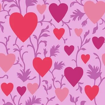 Vector pattern with hearts. Pattern for Valentine's Day. A pattern in the f.. Stock Illustration