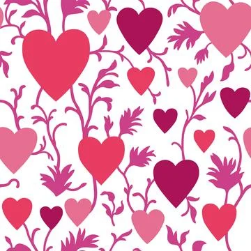 Vector pattern with hearts. Pattern for Valentine's Day. Heart pattern with p Stock Illustration