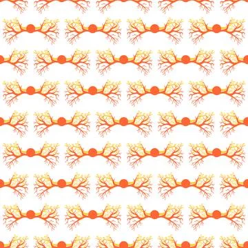 Vector pattern with herbal elements. Decorative seamless background. Stock Illustration