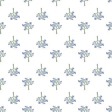 Vector pattern with herbal elements. Decorative seamless background. Stockillustratie