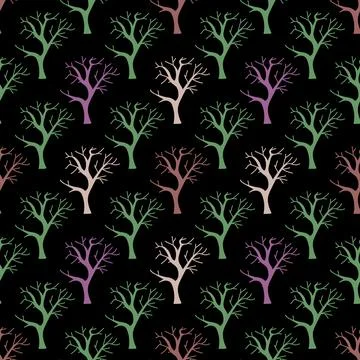 Vector pattern with herbal elements. Decorative seamless background. 스톡 일러스트