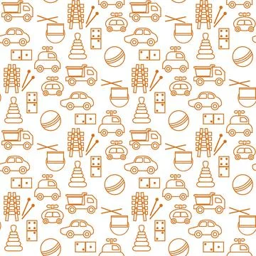 Vector Pattern Kid Toy Active Play Game Childhood Stock Illustration