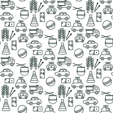 Vector Pattern Kid Toy Active Play Game Childhood Stock Illustration