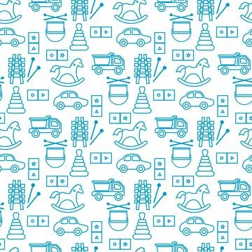 Vector Pattern Kid Toy Active Play Game Childhood Stock Illustration