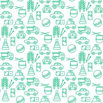 Vector Pattern Kid Toy Active Play Game Childhood Stock Illustration