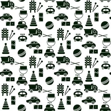 Vector Pattern Kid Toy Active Play Game Childhood Stock Illustration