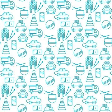 Vector Pattern Kid Toy Active Play Game Childhood Stock Illustration