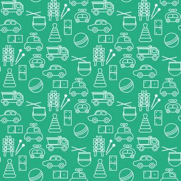 Vector Pattern Kid Toy Active Play Game Childhood Stock Illustration