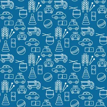 Vector Pattern Kid Toy Active Play Game Childhood Stock Illustration