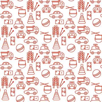 Vector Pattern Kid Toy Active Play Game Childhood Stock Illustration