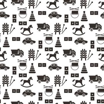 Vector Pattern Kid Toy Active Play Game Childhood Stock Illustration