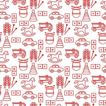 Vector Pattern Kid Toy Active Play Game Childhood Stock Illustration