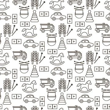 Vector Pattern Kid Toy Active Play Game Childhood Stock Illustration