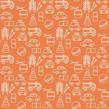 Vector Pattern Kid Toy Active Play Game Childhood Stock Illustration