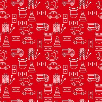 Vector Pattern Kid Toy Active Play Game Childhood Stock Illustration