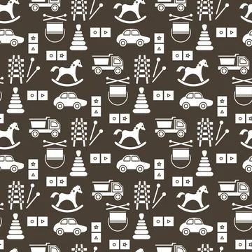 Vector Pattern Kid Toy Active Play Game Childhood Stock Illustration