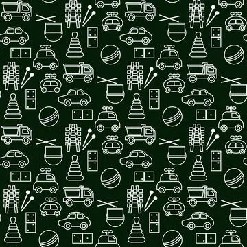 Vector Pattern Kid Toy Active Play Game Childhood Stock Illustration