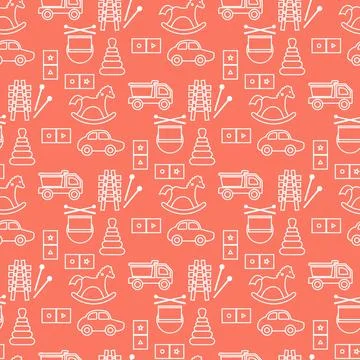 Vector Pattern Kid Toy Active Play Game Childhood Stock Illustration