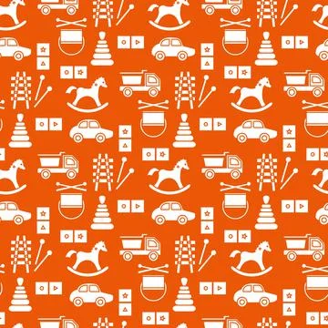 Vector Pattern Kid Toy Active Play Game Childhood Stock Illustration