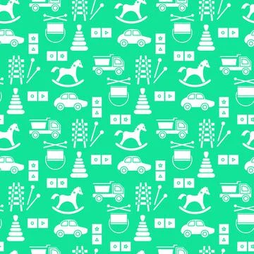 Vector Pattern Kid Toy Active Play Game Childhood Stock Illustration