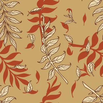 Vector pattern of leaves. Vector illustration. Use for wallpaper Stock Illustration