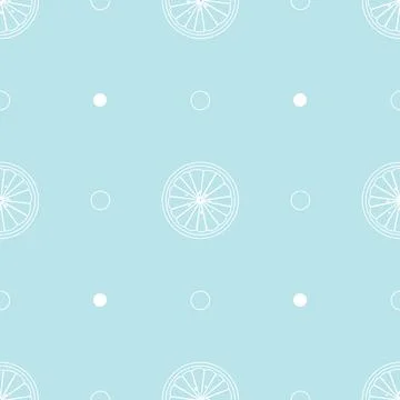 Vector pattern lemon slice in vintage style Stock Illustration