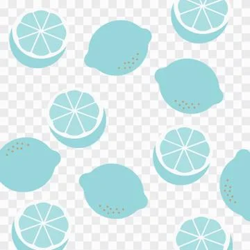 Vector pattern with lemons. Abstract pattern with cartoon lemons. Stock Illustration