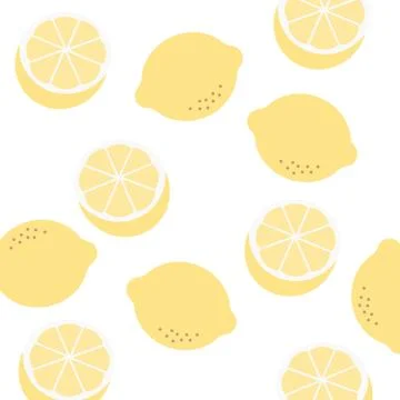Vector pattern with lemons. lemon background texture Stock Illustration