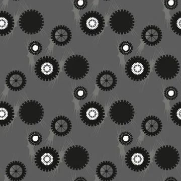 Vector pattern made of cogs. Seamless tiling background. Abstract business co Stock Illustration