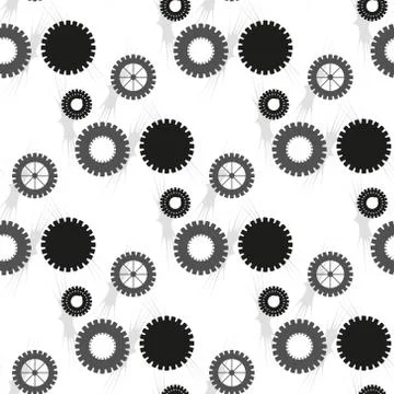 Vector pattern made of cogs. Seamless tiling background. Abstract business co Illustrazione stock