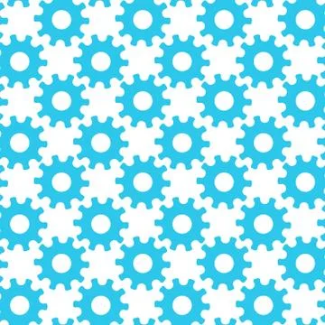Vector pattern made of cogs. Seamless tiling background. Abstract business co Stock Illustration