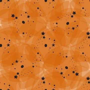 Vector pattern made with white stars over orange background eps10 Stock Illustration