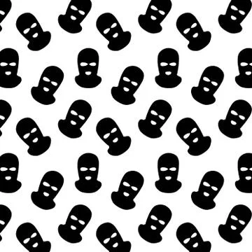 Vector pattern of mask a bandit, a criminal Stock Illustration
